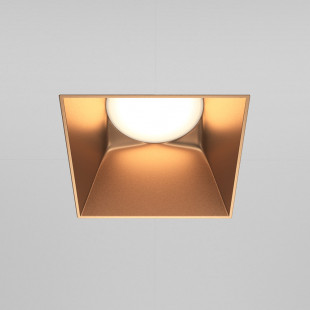 Lampa podtynkowa Share Square Maytoni | Złota, regulowana GU10
