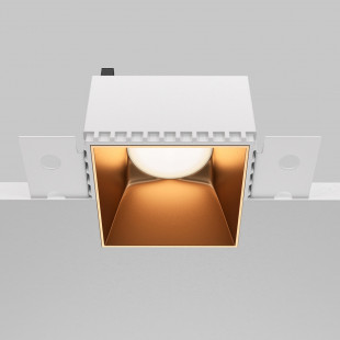 Lampa podtynkowa Share Square Maytoni | Złota, regulowana GU10