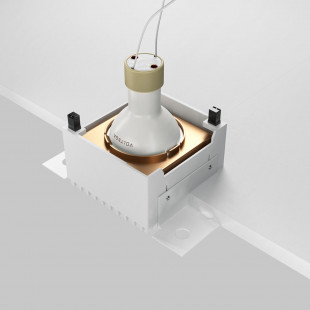 Lampa podtynkowa Share Square Maytoni | Złota, regulowana GU10