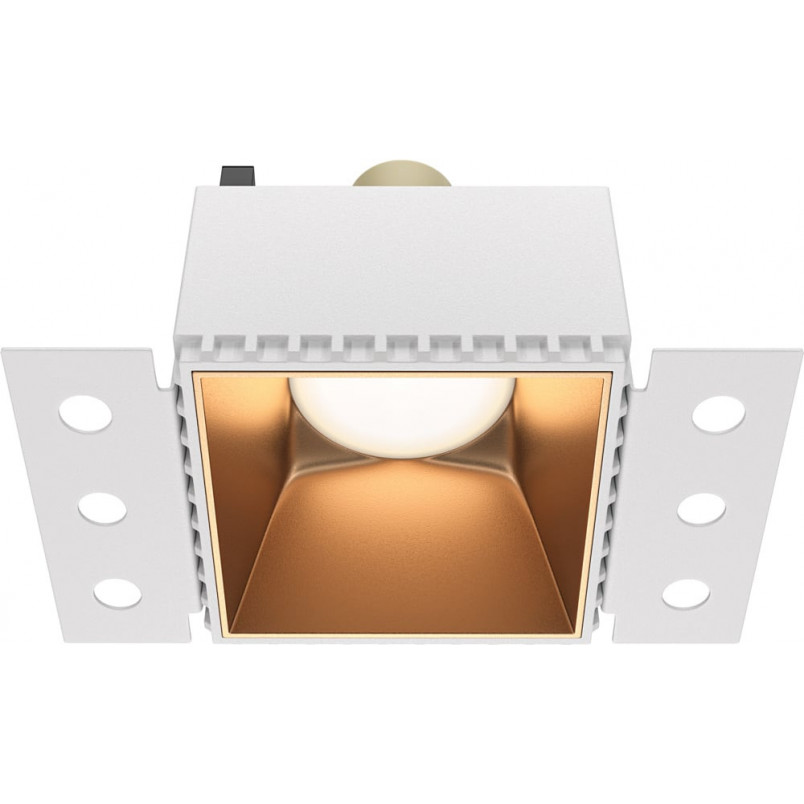 Lampa podtynkowa Share Square Maytoni | Złota, regulowana GU10