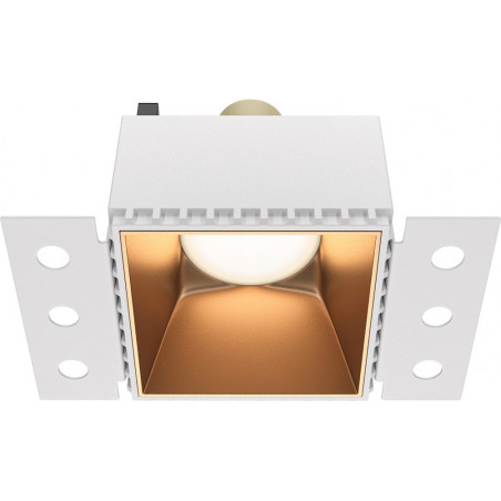 Lampa podtynkowa Share Square Maytoni | Złota, regulowana GU10