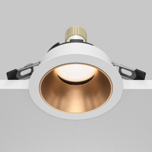 Lampa podtynkowa Share Ring 8,5cm złoto-biała Maytoni | Downlight GU10
