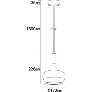 Lampa wisząca Rigel biała Lumatix | Loftowa | GU10