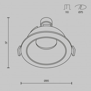 Lampa podtynkowa Share Ring Maytoni: Nowoczesny design | Sklep z oświetleniem