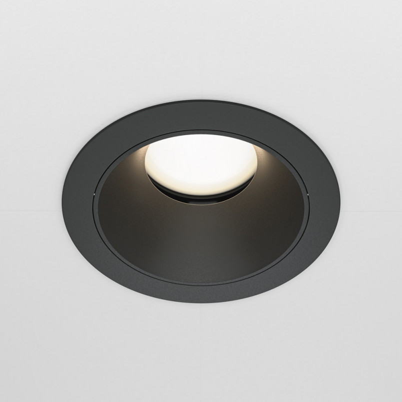 Lampa podtynkowa Share Ring Maytoni | Czarna, GU10 - Sklep