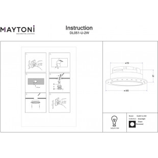 Lampa podtynkowa Share Maytoni - regulacja, biały metal | Sklep