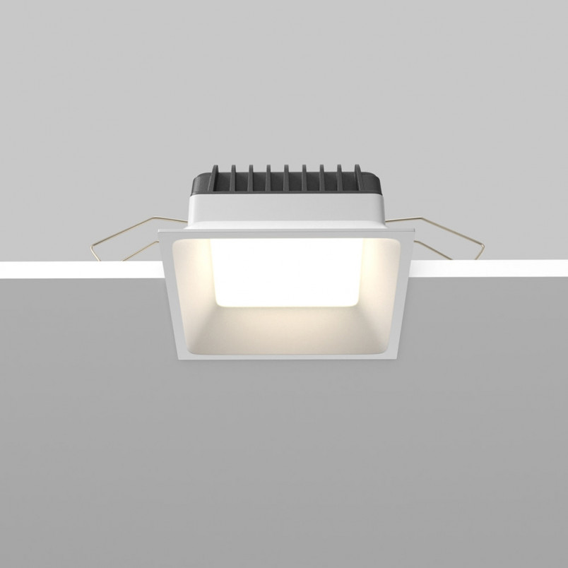 Lampa podtynkowa LED biała Maytoni Okno - 11x11cm, IP44