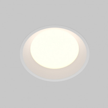 Lampa podtynkowa LED biała Maytoni Okno | Downlight do łazienki IP44