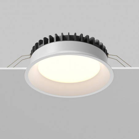 Lampa podtynkowa LED biała Maytoni Okno | Downlight do łazienki IP44