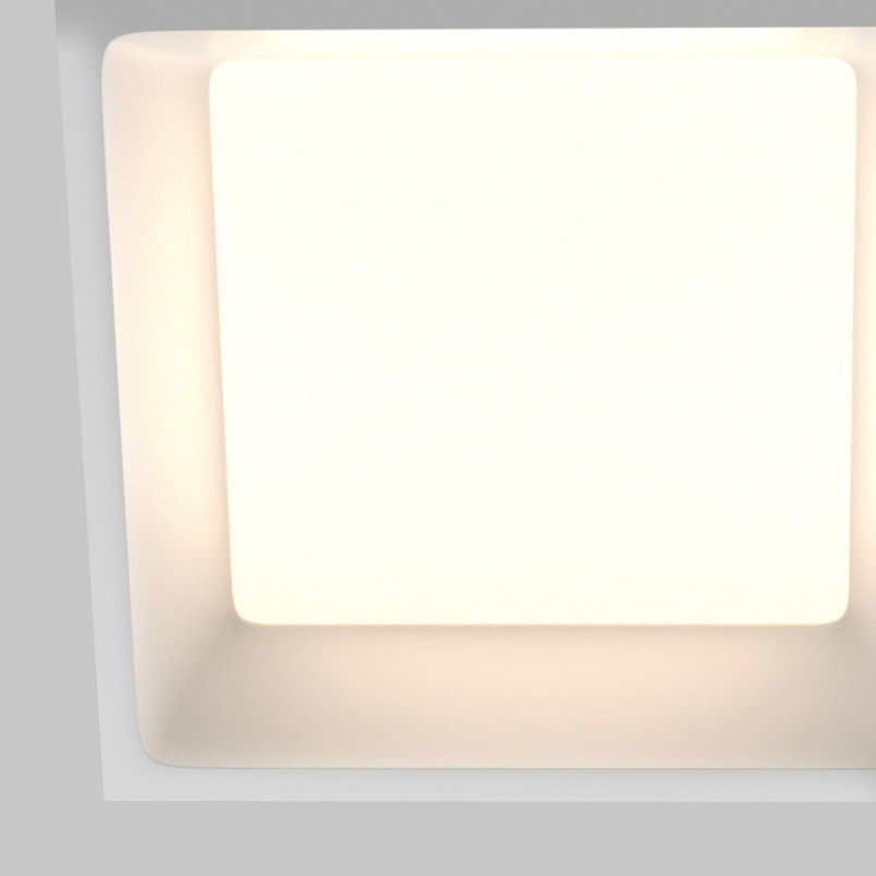 Lampa podtynkowa LED biała Maytoni Okno | Downlight do łazienki IP44