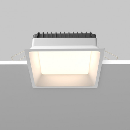 Lampa podtynkowa LED biała Maytoni Okno | Downlight do łazienki IP44