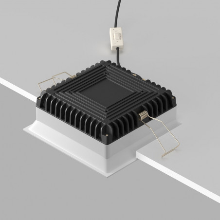 Lampa podtynkowa LED biała Maytoni Okno | Downlight do łazienki IP44