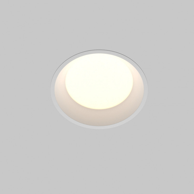 Lampa podtynkowa LED Maytoni Okno | Biała, IP44, 12cm