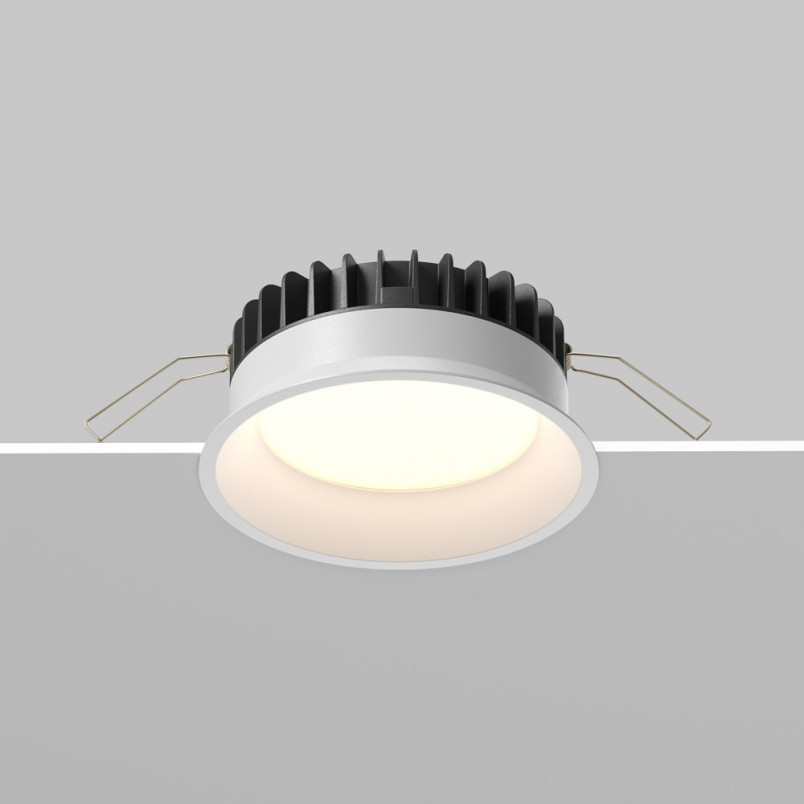 Lampa podtynkowa LED Maytoni Okno | Biała, IP44, 12cm