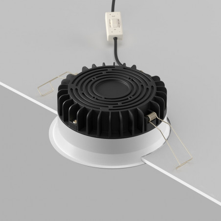 Lampa podtynkowa LED Maytoni Okno | Biała, IP44, 12cm