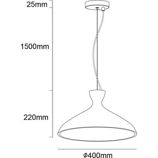 Lampa wisząca Shaula biała Lumatix | Loftowa, gipsowa 40cm