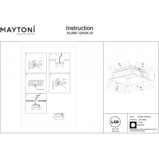 Lampa podtynkowa LED Maytoni Okno | 11x11cm, Biała, IP44