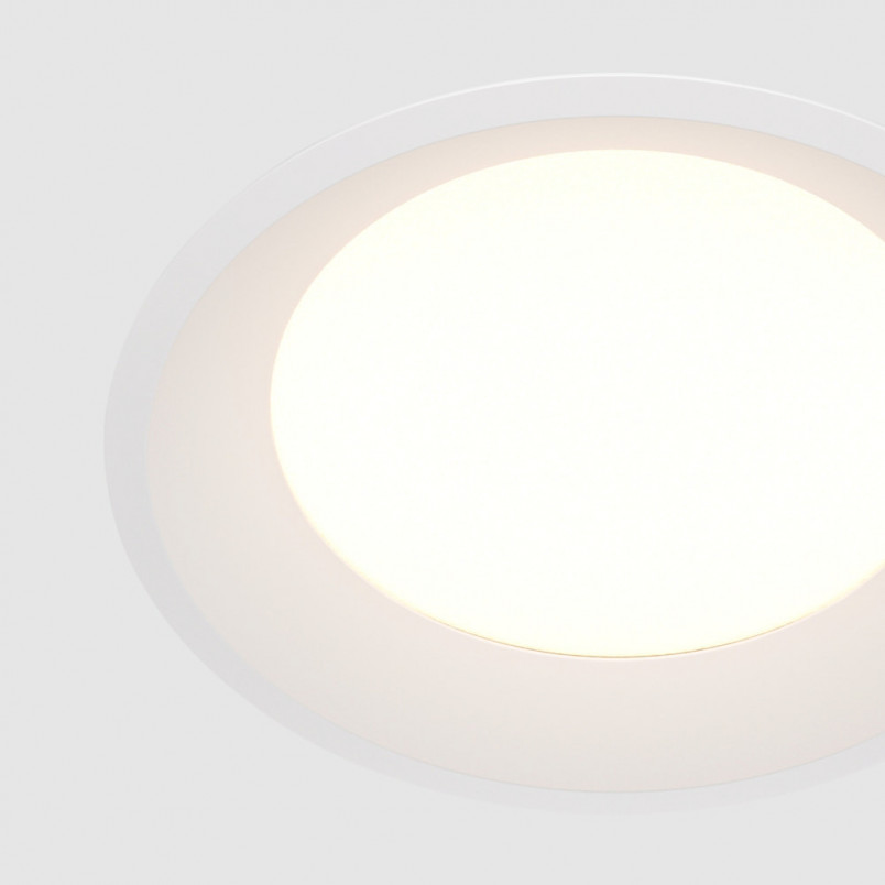 Lampa podtynkowa LED biała Maytoni Okno - 17,5cm | Downlight do łazni