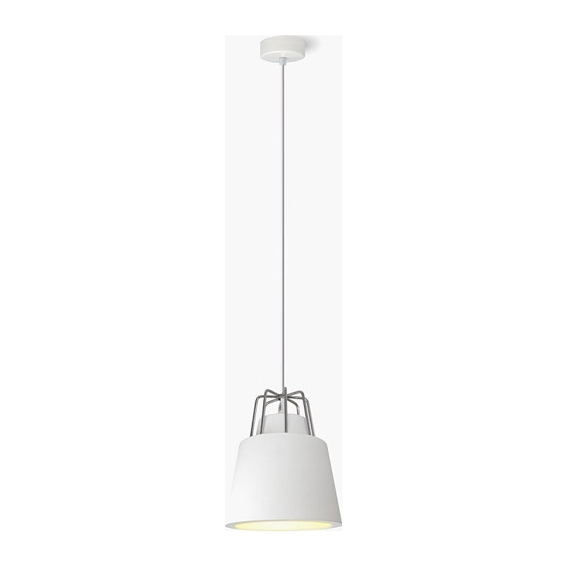 Lampa wisząca gipsowa Tiaki 16cm biała Lumatix - Loftowy Design