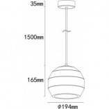 Lampa betonowa Wezen szara Lumatix | Loftowa lampa wisząca
