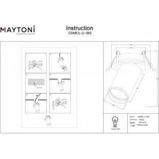 Reflektor sufitowy Focus S Maytoni - Elegancki design | Sklep z lampami