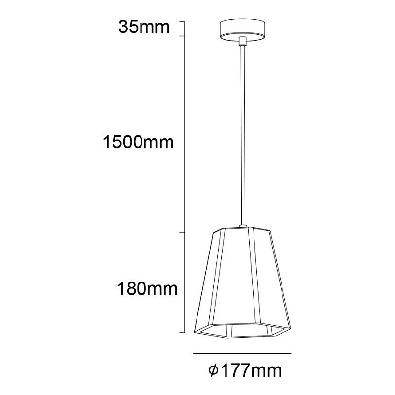 Lampa Betonowa Wisząca Alhena Szara | Lumatix