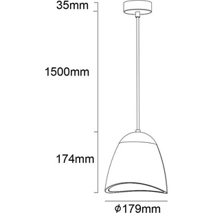 Lampa Betonowa Wisząca Antares Szara | Lumatix