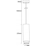 Lampa betonowa wisząca Hadar 9cm - Szara Lumatix | Loft