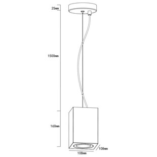 Lampa betonowa Kanopus | Loftowa lampa wisząca Lumatix