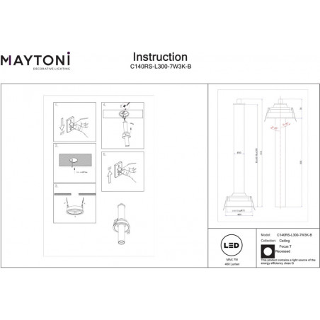 Reflektor Focus T LED Maytoni - Nowoczesny Design | Sklep z Lampami
