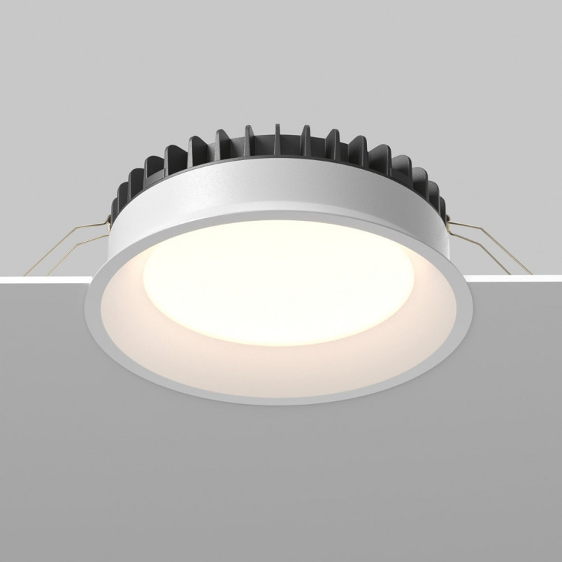 Lampa podtynkowa LED Maytoni Okno - Biała, IP44, 17.5cm