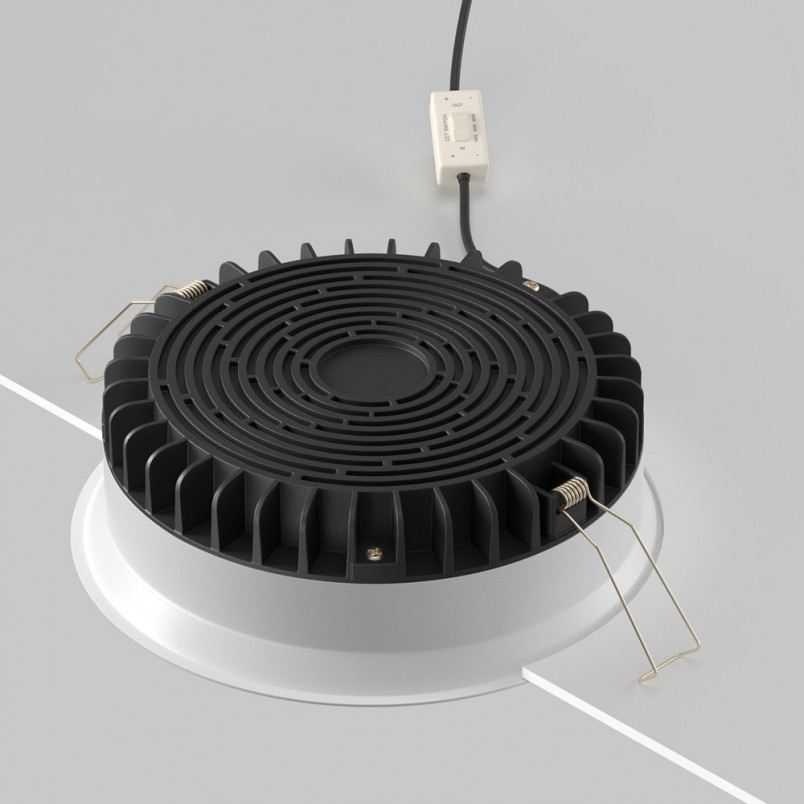 Lampa podtynkowa LED Maytoni Okno - Biała, IP44, 17.5cm
