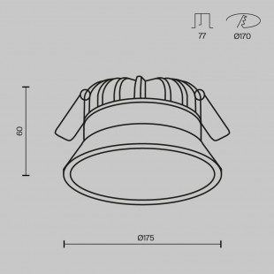 Lampa podtynkowa LED Maytoni Okno - Biała, IP44, 17.5cm