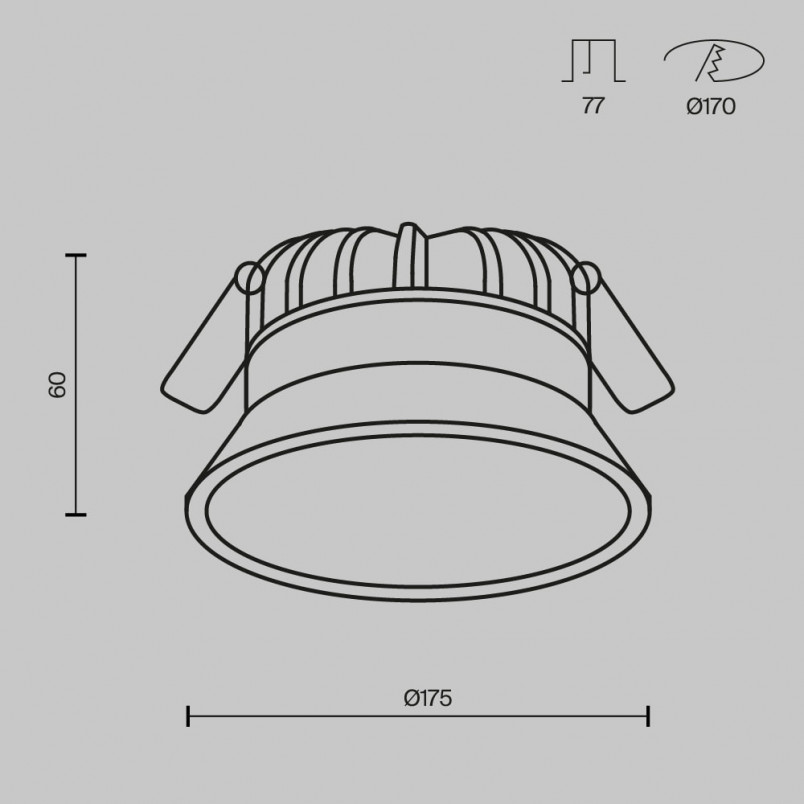 Lampa podtynkowa LED Maytoni Okno - Biała, IP44, 17.5cm
