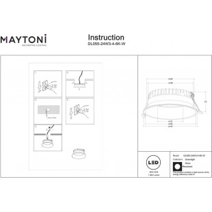 Lampa podtynkowa LED Maytoni Okno - Biała, IP44, 17.5cm