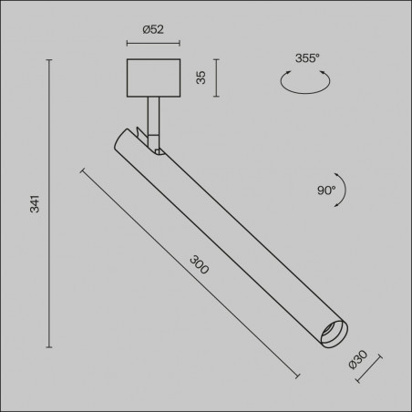 Reflektor sufitowy Focus T LED biały Maytoni | 3000K