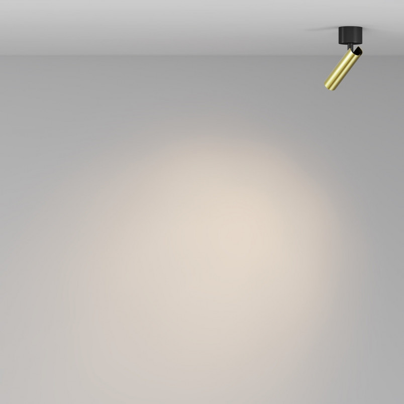 Reflektor sufitowy Focus T LED mosiężny Maytoni | Oświetlenie LED