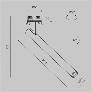 Reflektor sufitowy Focus T LED czarny Maytoni - EAN: 5907372415236