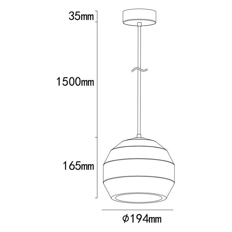Lampa Betonowa Wisząca Wezen Szara Lumatix - Nowoczesny Design