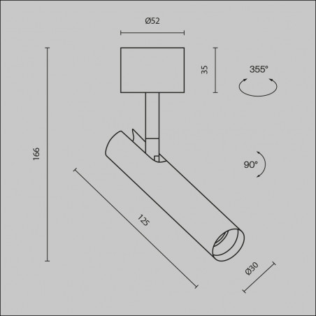 Reflektor sufitowy Focus T LED czarny Maytoni | 3000K