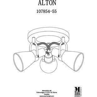 Plafon Retro Alton Czarny | Markslojd - Oświetlenie Loftowe