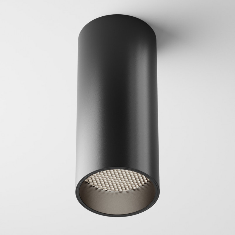 Lampa Maytoni Focus LED - spot natynkowy ściemniany, czarny