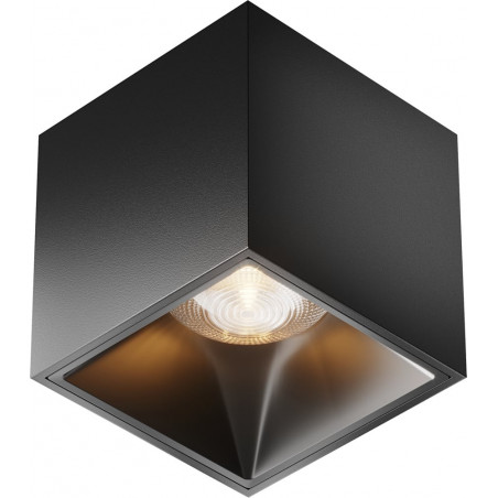 Lampa spot kwadratowa LED Alfa Maytoni | Czarna, ściemniana