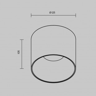 Lampa spot Alfa LED czarna Maytoni | Ściemnialna, 12,5cm