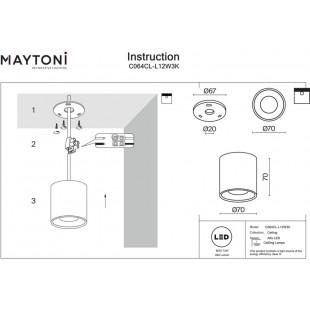 Lampa spot Alfa LED biała Maytoni - Nowoczesne oświetlenie