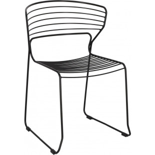 Krzesło druciane Hilly czarne Intesi - Nowoczesny design