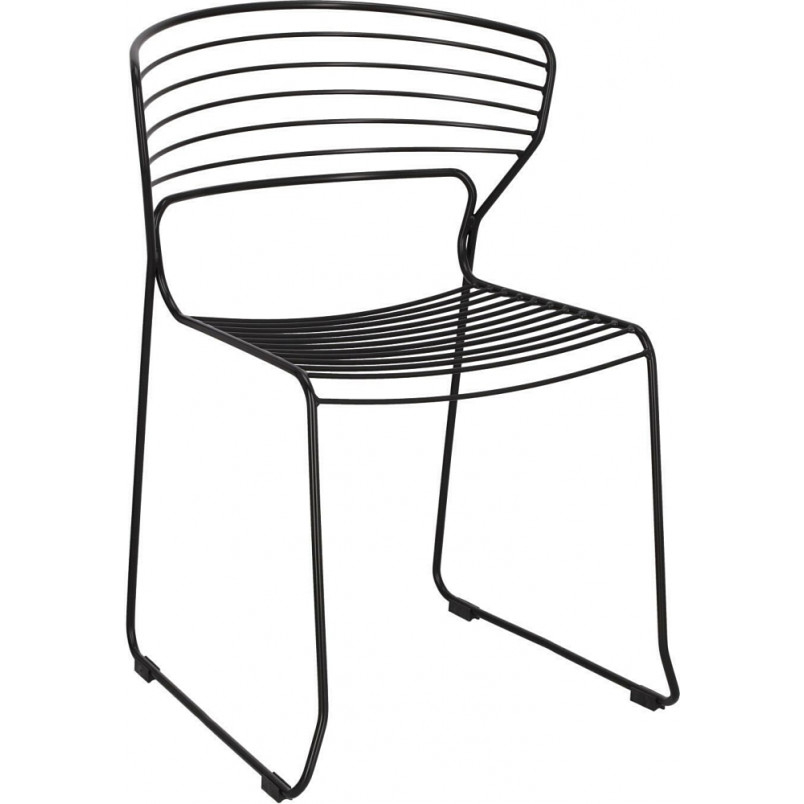 Krzesło druciane Hilly czarne Intesi - Nowoczesny design