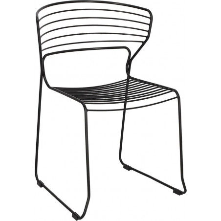 Krzesło druciane Hilly czarne Intesi - Nowoczesny design