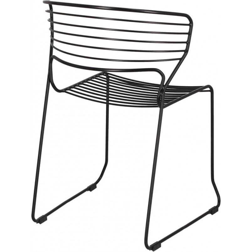 Krzesło druciane Hilly czarne Intesi - Nowoczesny design