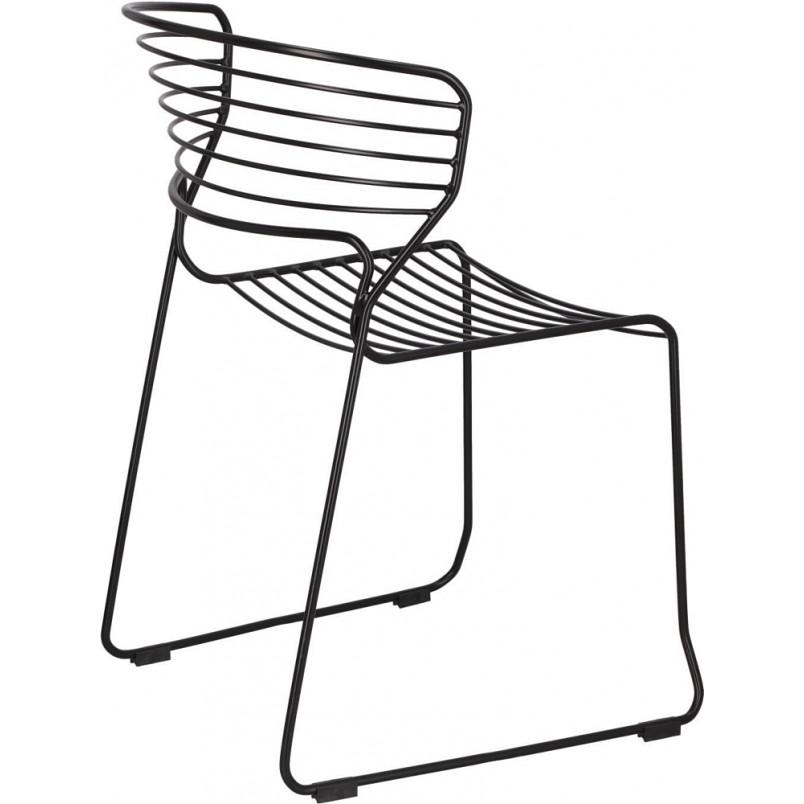 Krzesło druciane Hilly czarne Intesi - Nowoczesny design